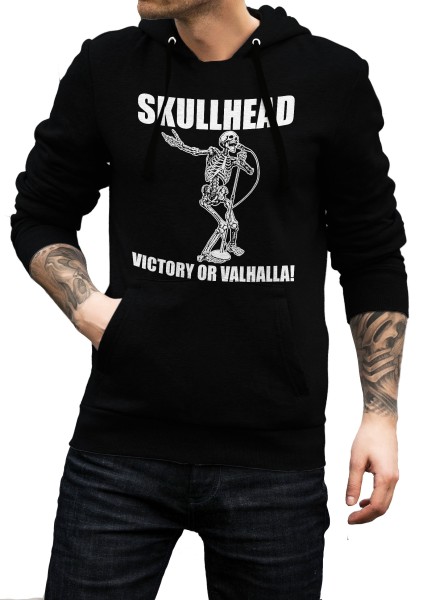 Kapuzenpullover - Skullhead - Victory or Valhalla