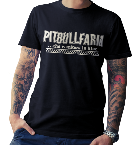T-Shirt - Pitbullfarm - the wankers in blue