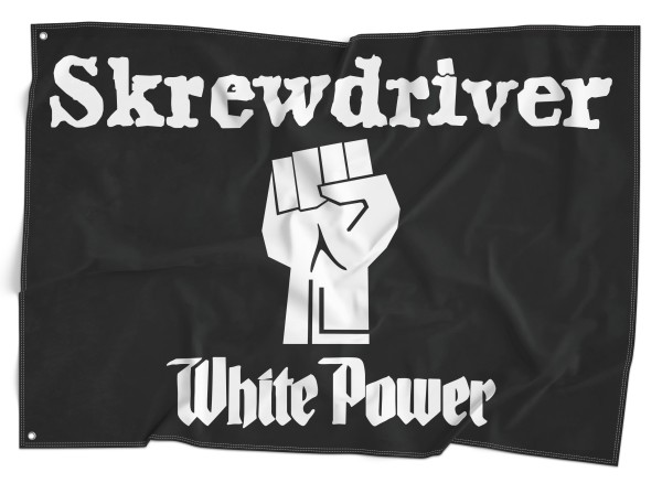 Fahne - Skrewdriver - White Power