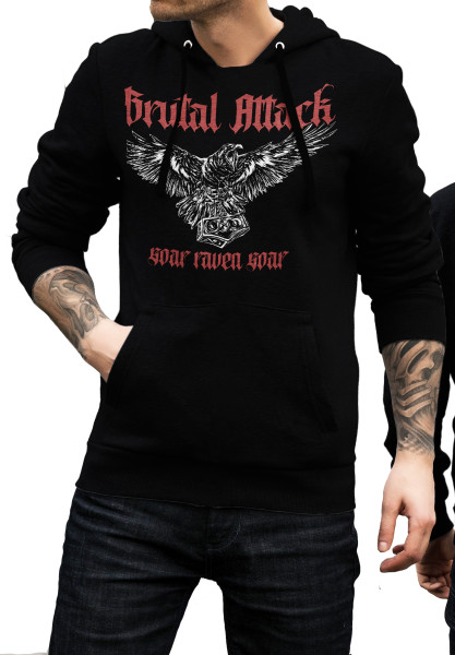 Kapuzenpullover - Brutal Attack - Soar Raven Soar
