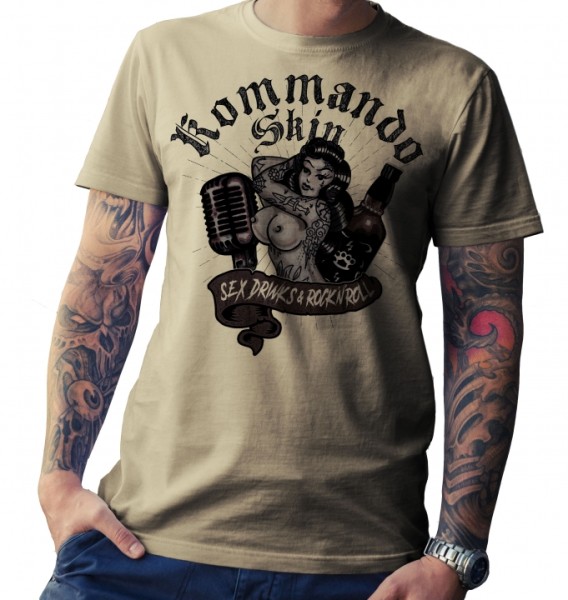 T-Shirt - Kommando Skin - Sex Drinks & Rock`n `Roll