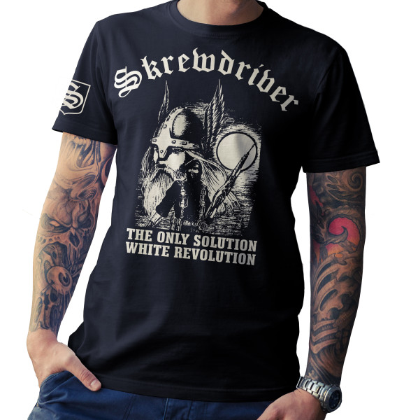 T-Shirt - Skrewdriver - White revolution